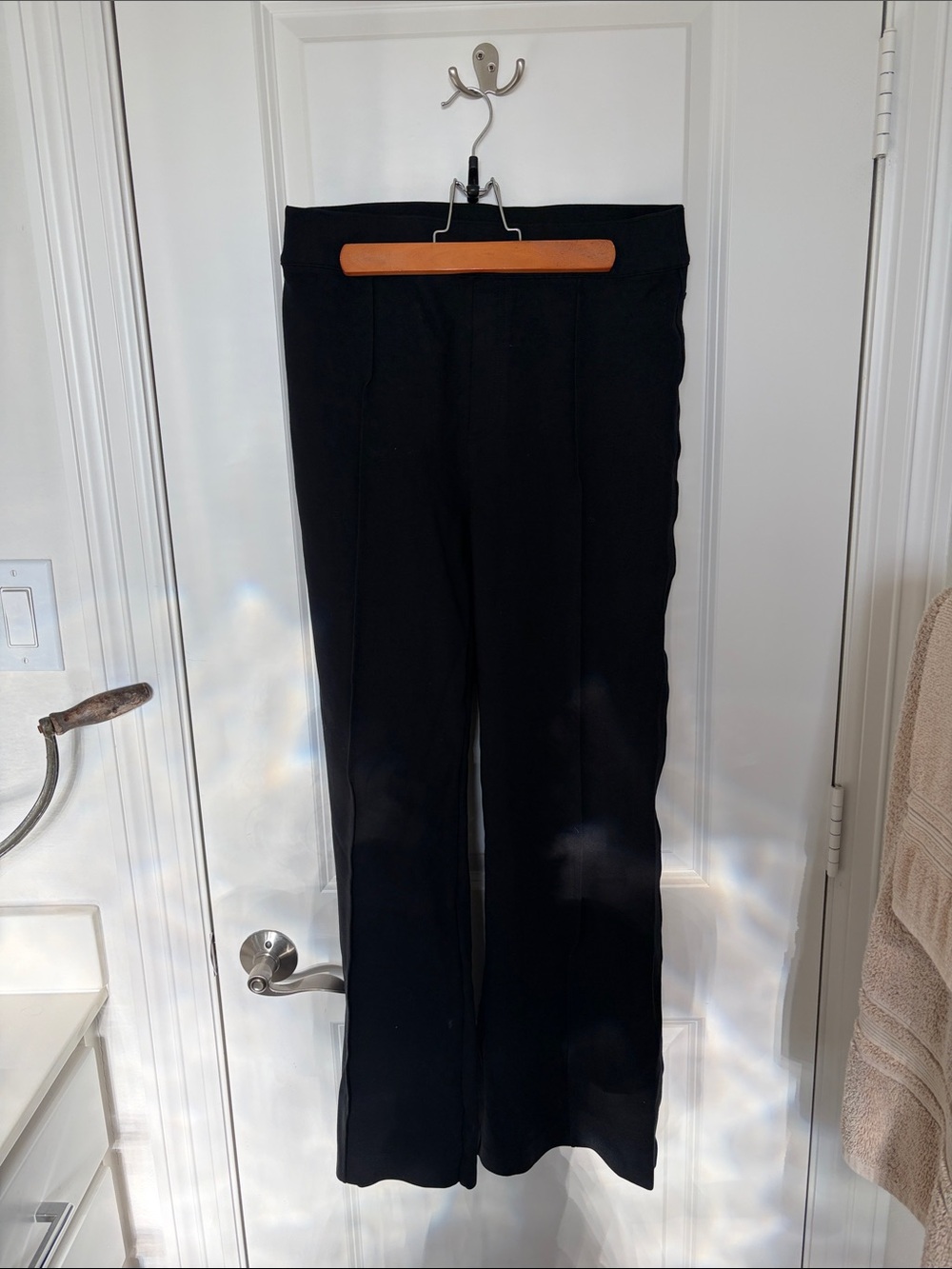 SPANX Black High-Rise Flare Trousers